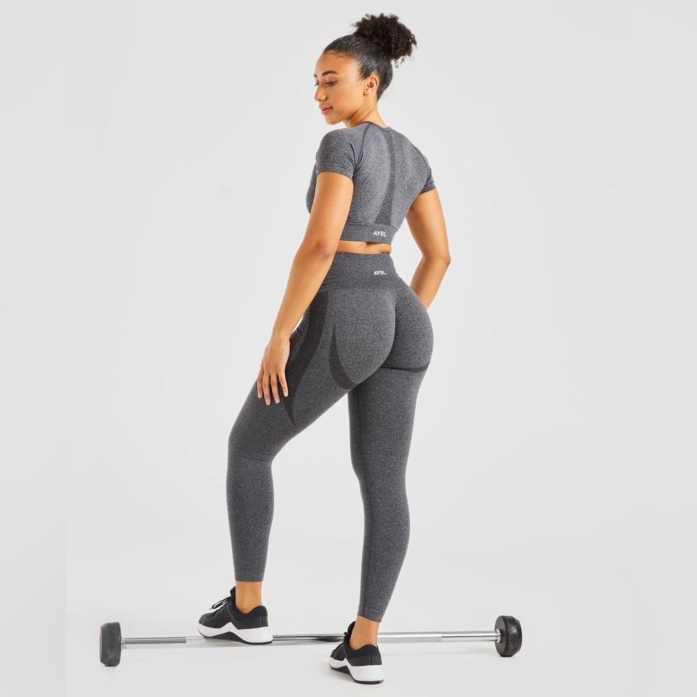 AYBL EMPOWER SEAMLESS LEGGINGS IN Black Marl - Small